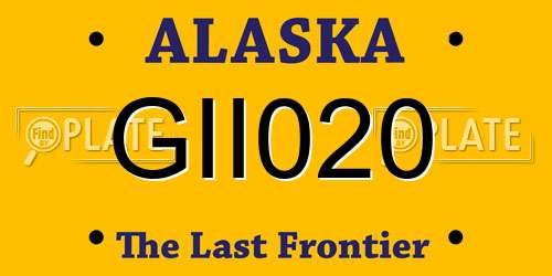 GII020 Alaska License Plate