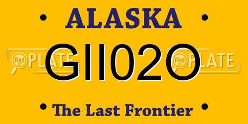GII02O Alaska License Plate