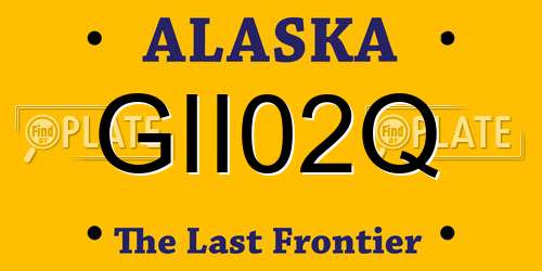 GII02Q Alaska License Plate
