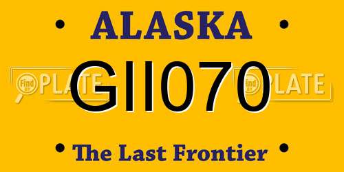 GII070 Alaska License Plate