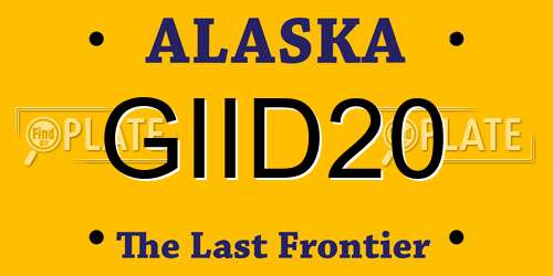 GIID20 Alaska License Plate