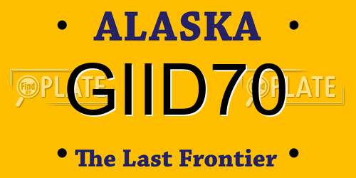 GIID70 Alaska License Plate