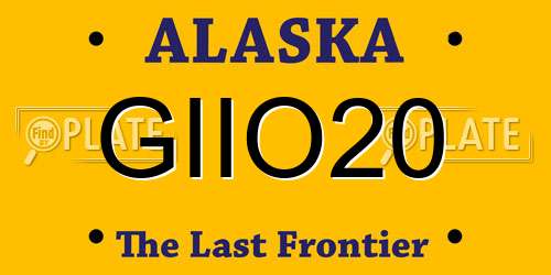 GIIO20 Alaska License Plate