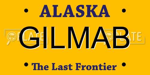 GILMAB Alaska License Plate