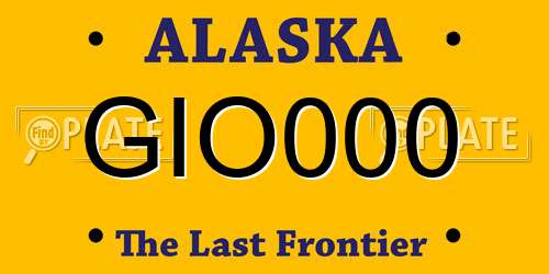 GIO000 Alaska License Plate