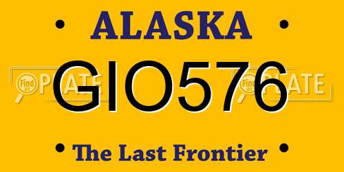 GIO576 Alaska License Plate