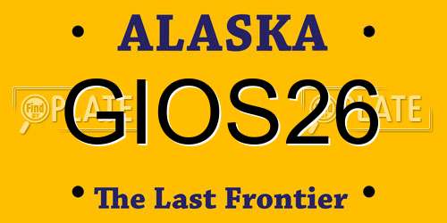 GIOS26 Alaska License Plate
