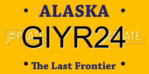 GIYR24 Alaska License Plate