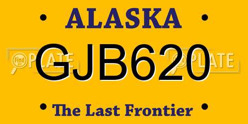 GJB620 Alaska License Plate