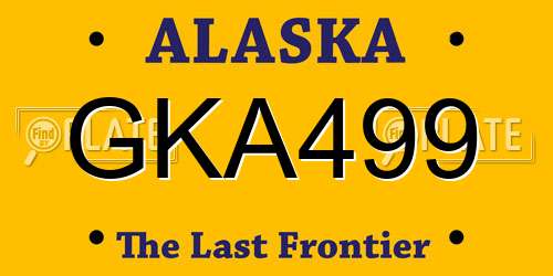 GKA499 Alaska License Plate