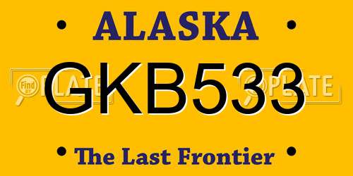 GKB533 Alaska License Plate