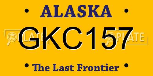 GKC157 Alaska License Plate