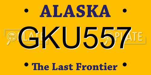 GKU557 Alaska License Plate