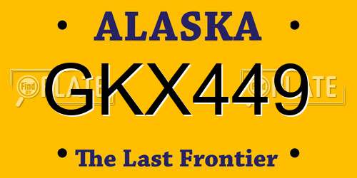 GKX449 Alaska License Plate