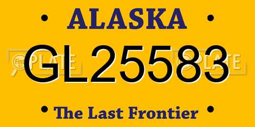 GL25583 Alaska License Plate