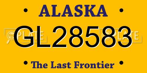 GL28583 Alaska License Plate