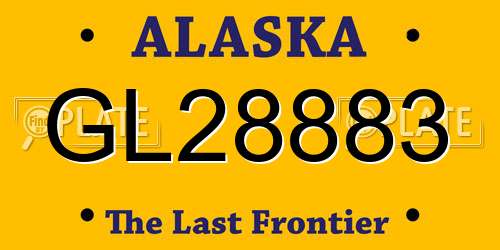 GL28883 Alaska License Plate