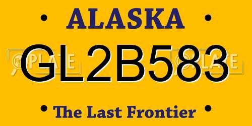 GL2B583 Alaska License Plate