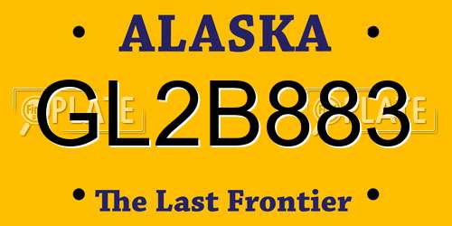 GL2B883 Alaska License Plate