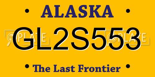 GL2S553 Alaska License Plate