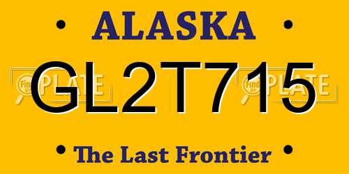 GL2T715 Alaska License Plate