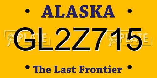 GL2Z715 Alaska License Plate