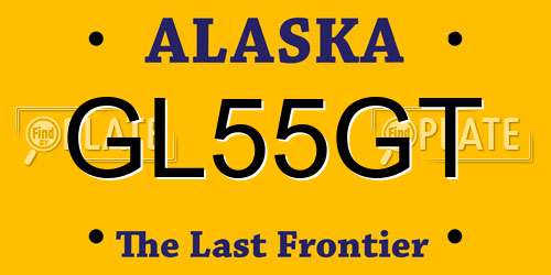 GL55GT Alaska License Plate