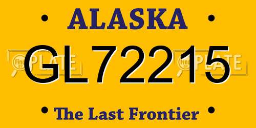 GL72215 Alaska License Plate