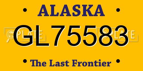 GL75583 Alaska License Plate