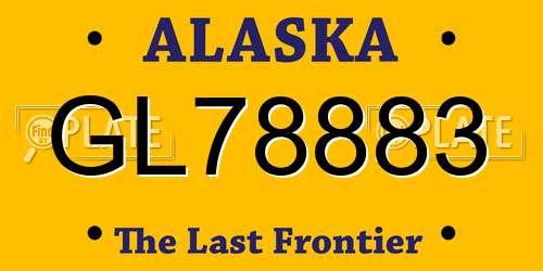 GL78883 Alaska License Plate