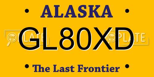 GL80XD Alaska License Plate