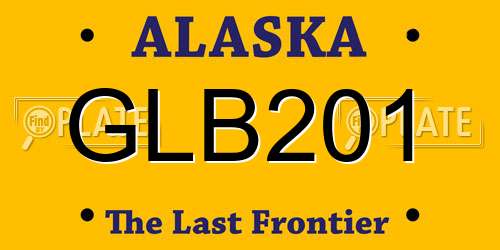 GLB201 Alaska License Plate