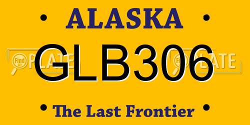 GLB306 Alaska License Plate