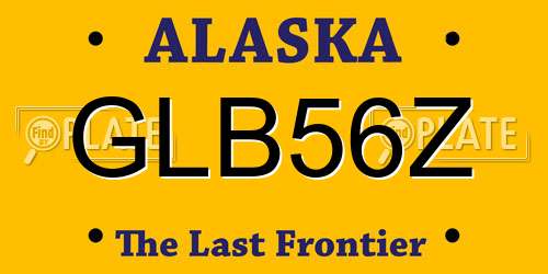 GLB56Z Alaska License Plate