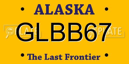 GLBB67 Alaska License Plate