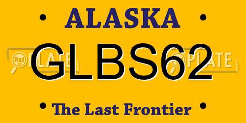 GLBS62 Alaska License Plate