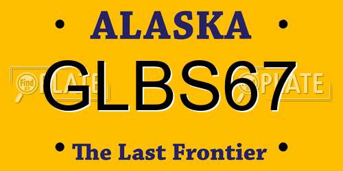 GLBS67 Alaska License Plate