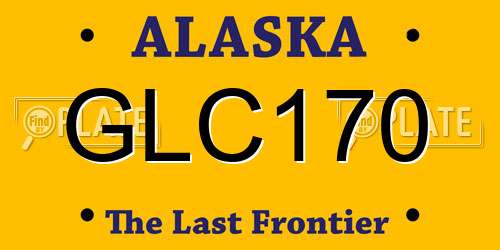 GLC170 Alaska License Plate