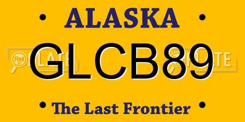 GLCB89 Alaska License Plate