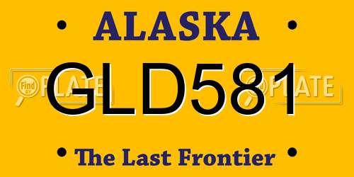 GLD581 Alaska License Plate