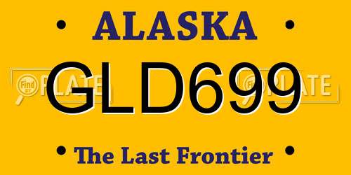 GLD699 Alaska License Plate