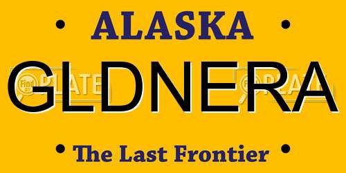 GLDNERA Alaska License Plate