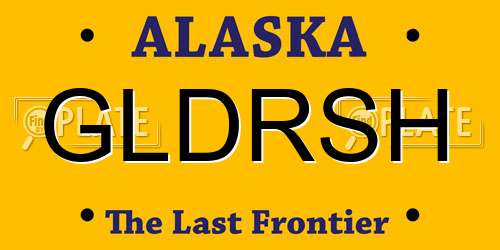 GLDRSH Alaska License Plate