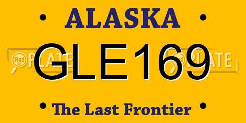 GLE169 Alaska License Plate