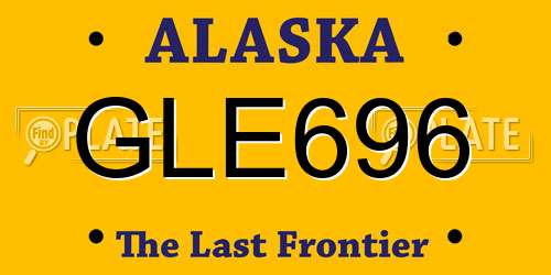 GLE696 Alaska License Plate