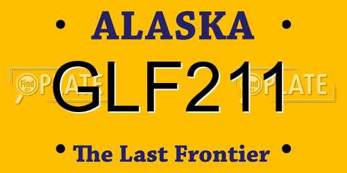 GLF211 Alaska License Plate