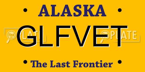 GLFVET Alaska License Plate