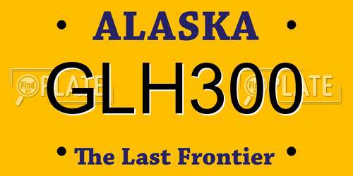 GLH300 Alaska License Plate