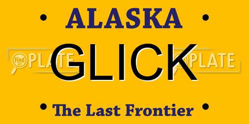 GLICK Alaska License Plate