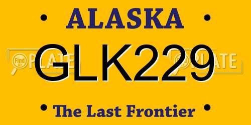 GLK229 Alaska License Plate